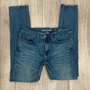 Calvin Klein Jeans Slim Boyfriend Mid Rise Blue Stone Wash  Straight Leg Size 2